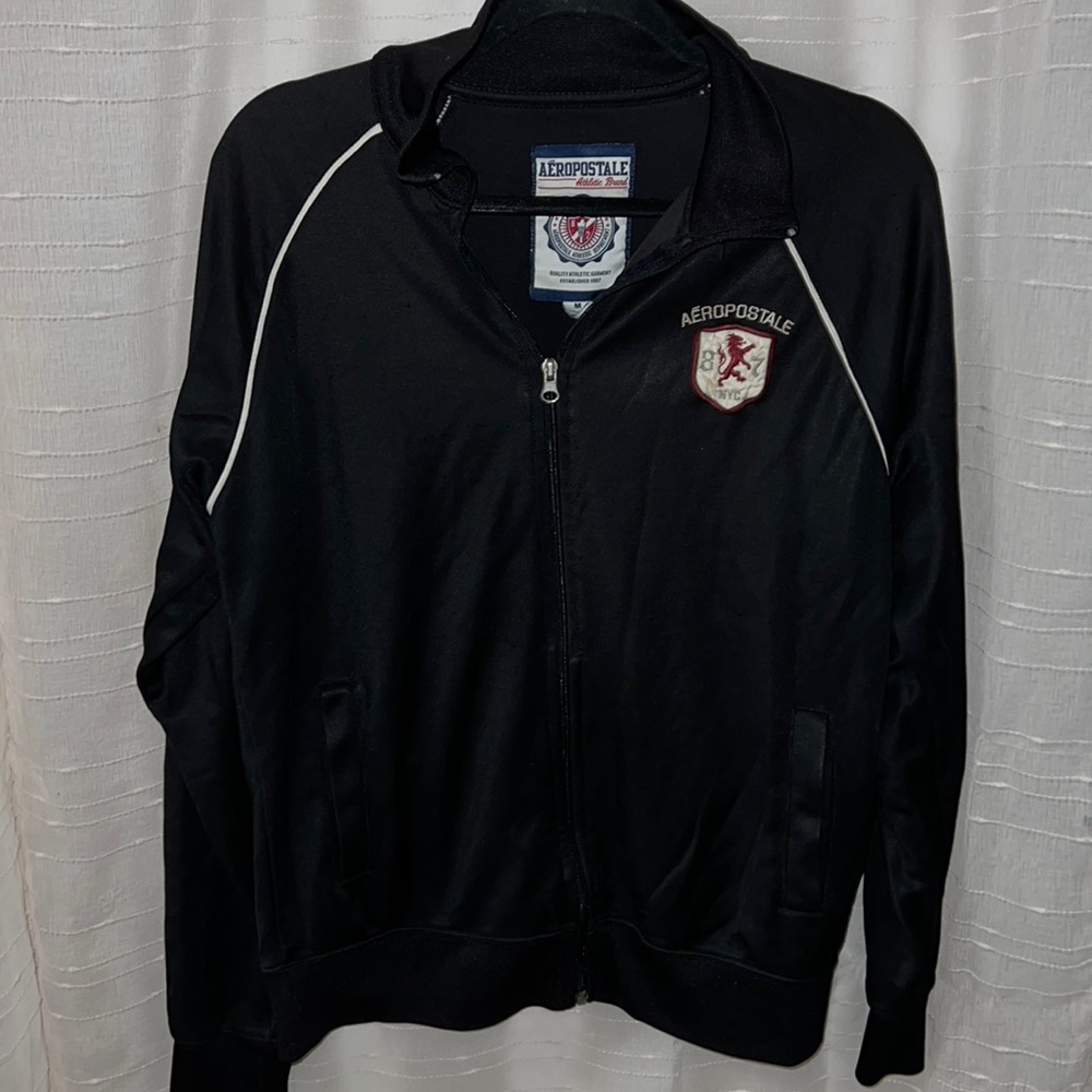 Aeropostal Varsity Black Jacket Size M